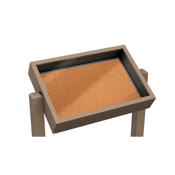 Outdoor Enclosed Combo Board, 48"x36", Bronze Frame/Black & Medium Grey
